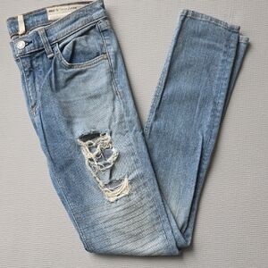 Rag & bone  Light Blue Distressed Skinny Jeans 26